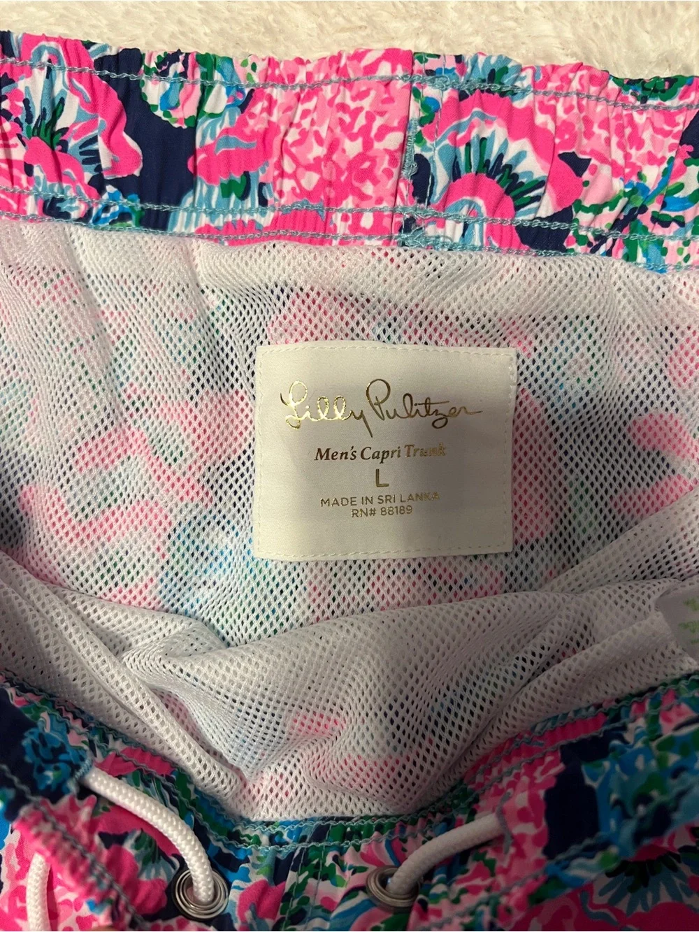 Lilly Pulitzer Men’s Capri Swim Trunks Oyster Bay Navy
